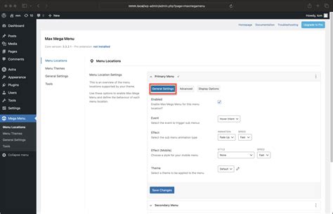General Settings – Getting Started Guide – Max Mega Menu.